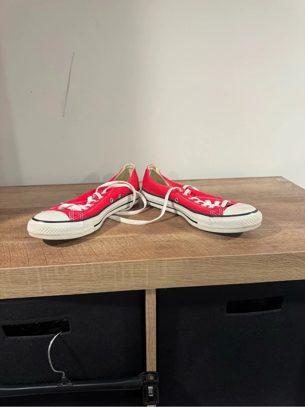 Converse Red Low-Top Canvas Sneakers